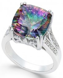 Mystic Topaz (5 ct. t. w. ) and White Topaz Accent Ring in Sterling Silver