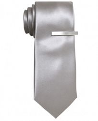 Alfani Men's Silver Skinny Tie, Created for Macy's