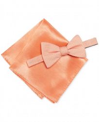 Alfani Men's Orange Bow Tie & Pocket Square Set, Created for Macy's