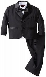 Joey Couture Baby Boys' Tuxedo Suit No Tail, Black, 6 Months/Small