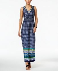 Ny Collection Petite Embellished Printed Maxi Dress
