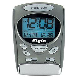 Timex 3400T Indiglo Portable LCD Intrusion Alarm Clock