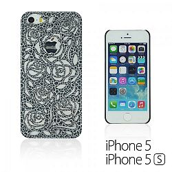 OBiDi - Cut Through Flower Pattern Design Case for Apple iPhone SE / Apple iPhone 5S / 5 - Black