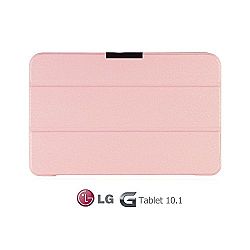 OBiDi - Ultra-Slim Folio Cover Case for LG G TABLET 10.1 inch - Pink
