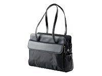 Womens Professional Shoulder Bag - Notebook Carrying Case - Cowhide - Gray, Blac