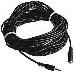 EforCity TOTH35mmMF04 3 5mm 50 Feet 15 M Stereo Plug To Jack Extension Cable Black HEC0EX4JL-1611
