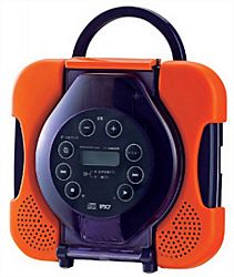Waterproof CD Player CD Zabady Orange AV-J165OR with Vocal Remover Function for Karaoke (japan import)
