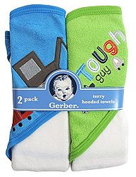 Gerber Hooded Towels, Trucks, 2-Count