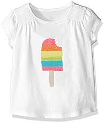 The Children's Place Baby Smocked Tee, White, 12-18 Months