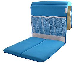 Life Upgrade Bath Kneeler in Blue - Padded Knee and Elbow Baby Bath Tub Cushion Mat with Pockets