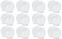 Liwely 12 Pairs Unisex-Baby No Scratch Mittens, 100% Cotton, Solid White