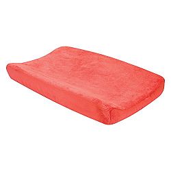 Trend Lab Porcelain Rose Coral Plush Changing Pad Cover, Coral