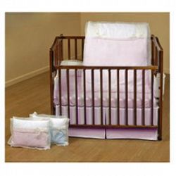 BabyDoll Classic Bows Cradle Bedding, Pink, 18"x36"