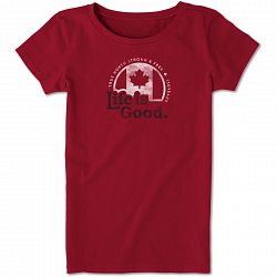 Life is Good Youth Canada Strong & Free Crusher Scoop Tee