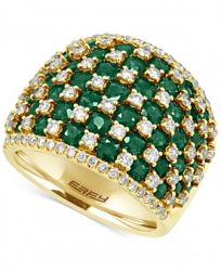 Brasilica by Effy Emerald (3-3/4 ct. t. w. ) and Diamond (1-1/5 ct. t. w. ) Ring in 14k Gold, Created for Macy's