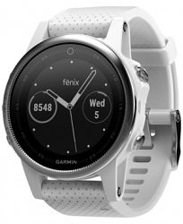 Garmin Unisex fenix 5S White Silicone Strap Gps Smart Watch 42mm