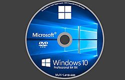 Windows 10 Professional 64 Bit Re-Install, Repair Recovery DVD