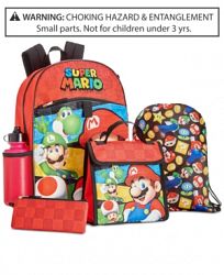 Mario Bros. 5-Pc. Super Mario Backpack & Accessories Set, Little Boys (2-7) & Big Boys (8-20)