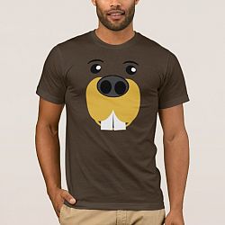 Bucky Beaver Face T-shirt
