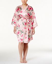 Thalia Sodi Plus Size Printed Kimono Wrap Robe, Created for Macy's