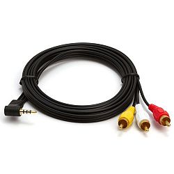 Parts Express 3 5mm Plug 4 Pole To 3 RCA A V Cable 6 Feet HEC0FWSJW-0508