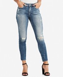 Silver Jeans Co. Mazy Distressed Skinny Ankle Jeans