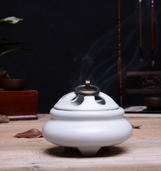 Zen Style Ceramic Incenser Burner - B - Matte White