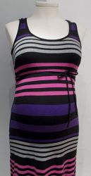 Motherhood Maternity purple striped maxi dress - M