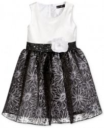 Crystal Doll Floral-Mesh Skirt Dress, Big Girls (7-16)