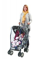Comfy Baby! Universal Clear Waterproof Rain Cover/Wind Shield for Standard Stroller - with Front Zipper