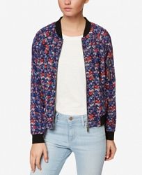 Sanctuary Cotton Floral-Print Bomber Jacket