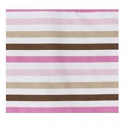 Bacati Mod Crib Fitted Sheet, Pink Dots/Chocolate Stripes