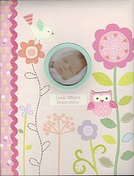 Baby's First Memory Book Look Whoo's Adorable Pink W/flowers, Owls, & Bird by C. R. Gibson