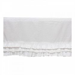 Bacati Mix and Match Ruffled Bottom Dots Crib Skirt, White