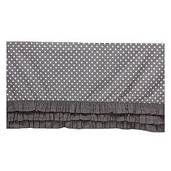 Bacati Mix and Match Ruffled Bottom Dots Crib Skirt, Grey