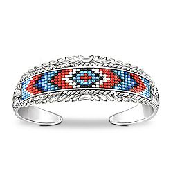 Mesa Verde Native-American Inspired Beaded Cuff Bracelet