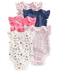 Rosie Pope 5-Pk. Printed Cotton Bodysuits, Baby Girls (0-24 months)