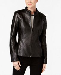 Jones New York Quilted Leather Jacket