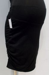 Thyme Maternity black ruched pencil skirt - M