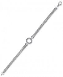 Diamond Circle Mesh Bracelet (1/5 ct. t. w. ) in Sterling Silver
