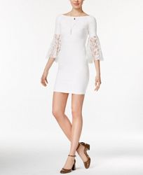 Bar Iii Lace-Sleeve Sheath Dress, Created for Macy's