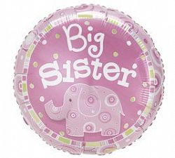 Big Sister Elephant 18h Mylar Balloon