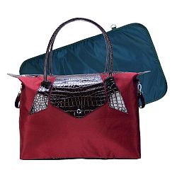 Trend Lab Rendezvous Tote Style Diaper Bag, Burgundy Red and Chestnut Brown