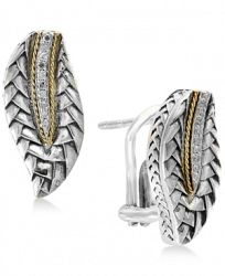 Balissima by Effy Diamond Accent Two-Tone Stud Earrings in Sterling Silver & 18k Gold