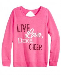 Ideology Live, Love, Dance, Cheer Graphic-Print Sweatshirt, Big Girls, Created for Macy's