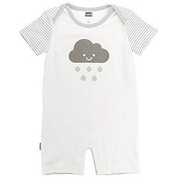 Kushies Baby Infant Cloud Romper, White, 24 Months