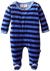Magnificent Baby Baby-Girls Infant Velour Footie with Applique, Midnight/Sky, 18 Months