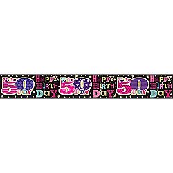 Simon Elvin Womens/Ladies Happy 50th Birthday Foil Banner (One Size) (Multicolored)