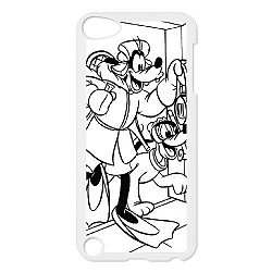 iPod Touch 5 Case White Mickey Mouse and Donald Duck 079 Ocjzi