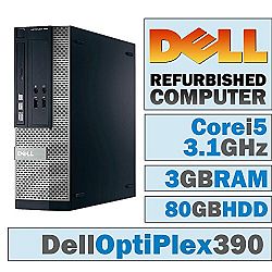 Dell OptiPlex 390 SFF/Core i5-2400 @ 3.1 GHz/3GB DDR3/80GB HDD/DVD-RW/No OS